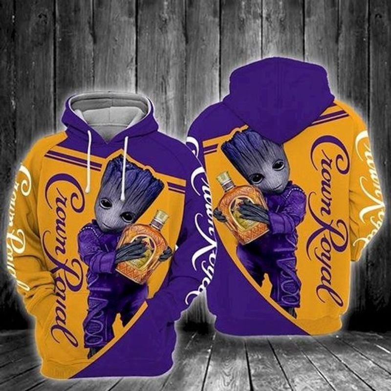 Groot Star Wars Hugs Crown Royal 3d Hoodie