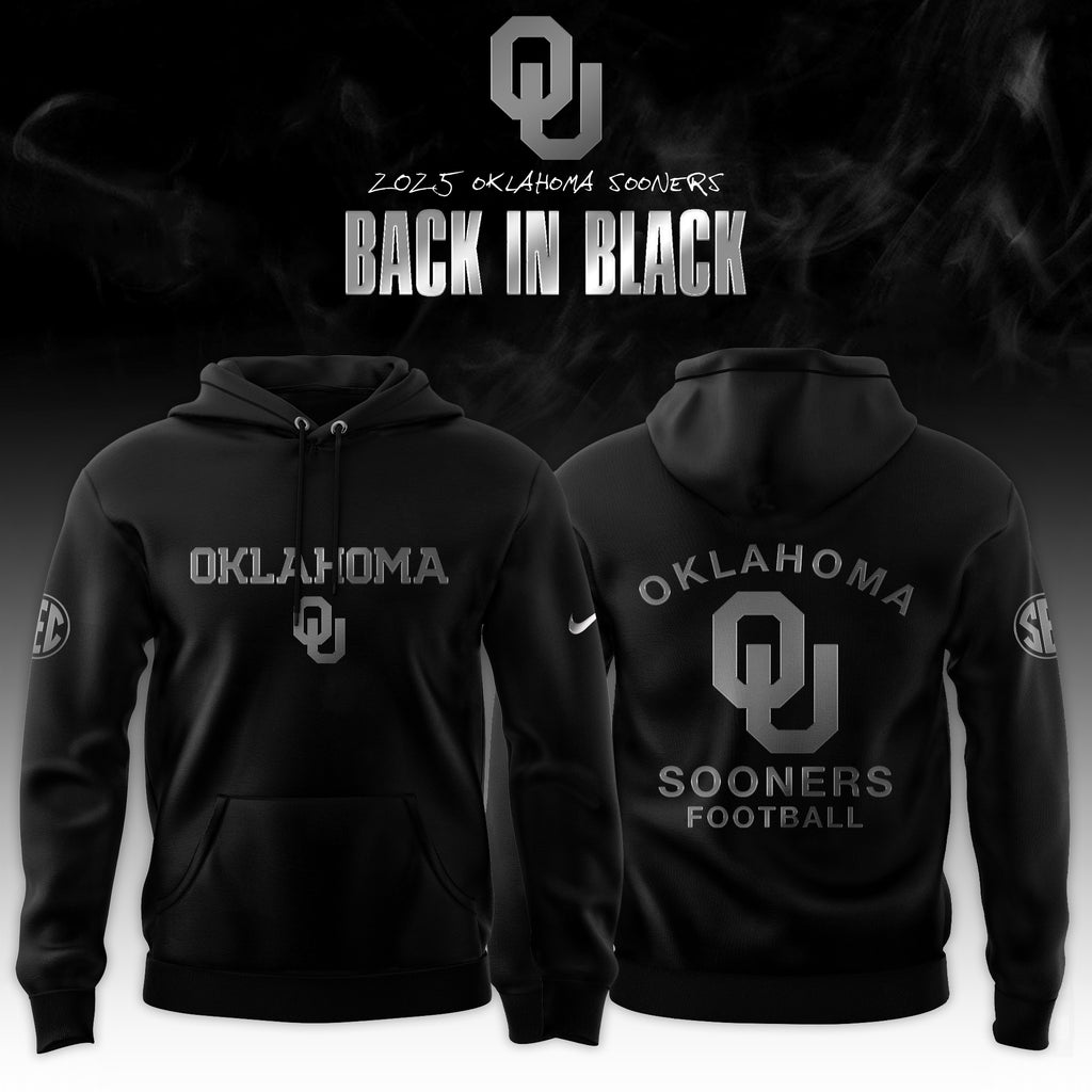 Oklahoma Sooners 'Back in Black' 2025 Special Edition Hoodie